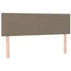 Image de vidaXL Hoofdbord LED 144x5x78/88 cm stof taupe
