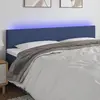 Image de vidaXL Tête de lit à LED Bleu 160x5x78/88 cm Tissu