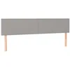 Image de vidaXL Hoofdbord LED 180x5x78/88 cm stof lichtgrijs