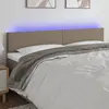 Image de vidaXL Tête de lit à LED Taupe 180x5x78/88 cm Tissu