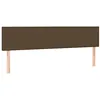 Image de vidaXL Tête de lit à LED Marron foncé 200x5x78/88 cm Tissu