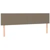 Image de vidaXL Tête de lit à LED Taupe 200x5x78/88 cm Tissu