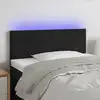 Image de vidaXL Tête de lit à LED Noir 90x5x78/88 cm Velours