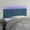 Image de vidaXL Tête de lit à LED Bleu foncé 90x5x78/88 cm Velours