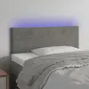 Image de vidaXL Tête de lit à LED Gris clair 100x5x78/88 cm Velours