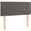 Image de vidaXL Tête de lit à LED Gris foncé 100x5x78/88 cm Velours