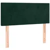 Image de vidaXL Tête de lit à LED Vert foncé 100x5x78/88 cm Velours