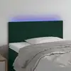 Image de vidaXL Tête de lit à LED Vert foncé 100x5x78/88 cm Velours