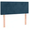 Image de vidaXL Tête de lit à LED Bleu foncé 100x5x78/88 cm Velours