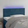 Image de vidaXL Tête de lit à LED Bleu foncé 100x5x78/88 cm Velours