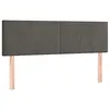 Image de vidaXL Hoofdbord LED 144x5x78/88 cm fluweel donkergrijs