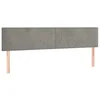 Image de vidaXL Hoofdbord LED 160x5x78/88 cm fluweel lichtgrijs