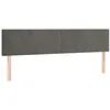 Image de vidaXL Tête de lit à LED Gris foncé 160x5x78/88 cm Velours