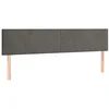 Image de vidaXL Hoofdbord LED 180x5x78/88 cm fluweel donkergrijs