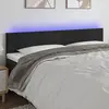 Image de vidaXL Tête de lit à LED Noir 180x5x78/88 cm Velours