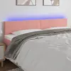 Image de vidaXL Tête de lit à LED Rose 180x5x78/88 cm Velours