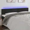 Image de vidaXL Tête de lit à LED Noir 200x5x78/88 cm Velours