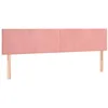 Image de vidaXL Tête de lit à LED Rose 200x5x78/88 cm Velours