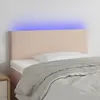 Image de vidaXL Tête de lit à LED Cappuccino 100x5x78/88 cm Similicuir
