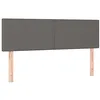 Image de vidaXL Hoofdbord LED 144x5x78/88 cm kunstleer grijs