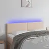 Image de vidaXL Tête de lit à LED Cappuccino 144x5x78/88 cm Similicuir