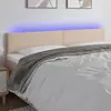 Image de vidaXL Tête de lit à LED Cappuccino 160x5x78/88 cm Similicuir
