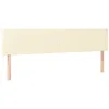 Image de vidaXL Hoofdbord LED 180x5x78/88 cm kunstleer crèmekleurig