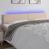 Image de vidaXL Tête de lit à LED Cappuccino 200x5x78/88 cm Similicuir