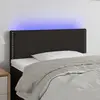 Image de vidaXL Tête de lit à LED Noir 90x5x78/88 cm Tissu
