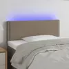 Image de vidaXL Tête de lit à LED Taupe 90x5x78/88 cm Tissu