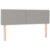Image de vidaXL Tête de lit à LED Gris clair 144x5x78/88 cm Tissu