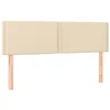 Image de vidaXL Hoofdbord LED 144x5x78/88 cm stof crèmekleurig