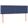 Image de vidaXL Tête de lit à LED Bleu 144x5x78/88 cm Tissu