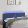 Image de vidaXL Tête de lit à LED Bleu 144x5x78/88 cm Tissu