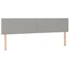 Image de vidaXL Tête de lit à LED Gris clair 180x5x78/88 cm Tissu