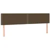 Image de vidaXL Tête de lit à LED Marron Foncé 180x5x78/88 cm Tissu