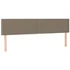 Image de vidaXL Hoofdbord LED 180x5x78/88 cm stof taupe