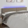 Image de vidaXL Tête de lit à LED Taupe 180x5x78/88 cm Tissu