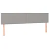 Image de vidaXL Tête de lit à LED Gris clair 200x5x78/88 cm Tissu