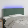 Image de vidaXL Tête de lit à LED Vert foncé 80x5x78/88 cm Velours
