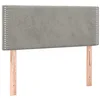 Image de vidaXL Tête de lit à LED Gris clair 100x5x78/88 cm Velours