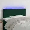 Image de vidaXL Tête de lit à LED Vert foncé 100x5x78/88 cm Velours