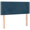 Image de vidaXL Tête de lit à LED Bleu foncé 100x5x78/88 cm Velours