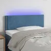 Image de vidaXL Tête de lit à LED Bleu foncé 100x5x78/88 cm Velours