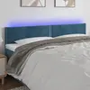 Image de vidaXL Tête de lit à LED Bleu foncé 160x5x78/88 cm Velours