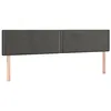 Image de vidaXL Tête de lit à LED Gris foncé 180x5x78/88 cm Velours