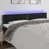 Image de vidaXL Tête de lit à LED Noir 180x5x78/88 cm Velours