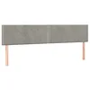 Image de vidaXL Hoofdbord LED 200x5x78/88 cm fluweel lichtgrijs