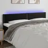 Image de vidaXL Tête de lit à LED Noir 200x5x78/88 cm Similicuir