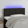 Image de vidaXL Tête de lit à LED Noir 80x5x78/88 cm Tissu